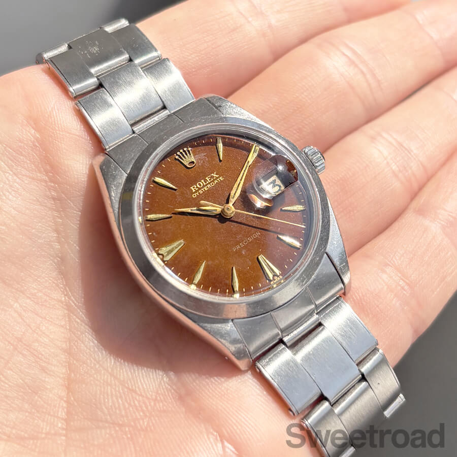 h*a様 〜1960ビンテージDressel Arlington レイルロードラ ロレックス オイスターデイト トロピカル Ref.6694 1960年製