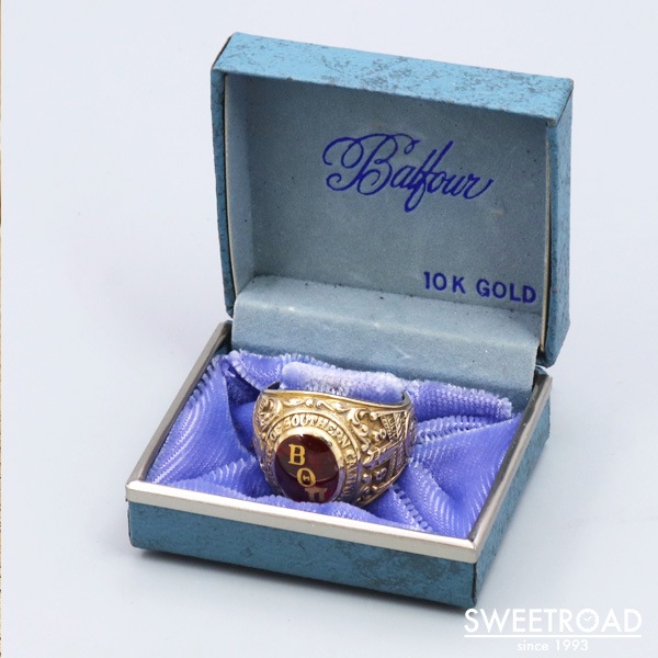 ヴィンテージ カレッジリング USA製1953年ヴィンテージJOSTENSジャスティン社製インディアン