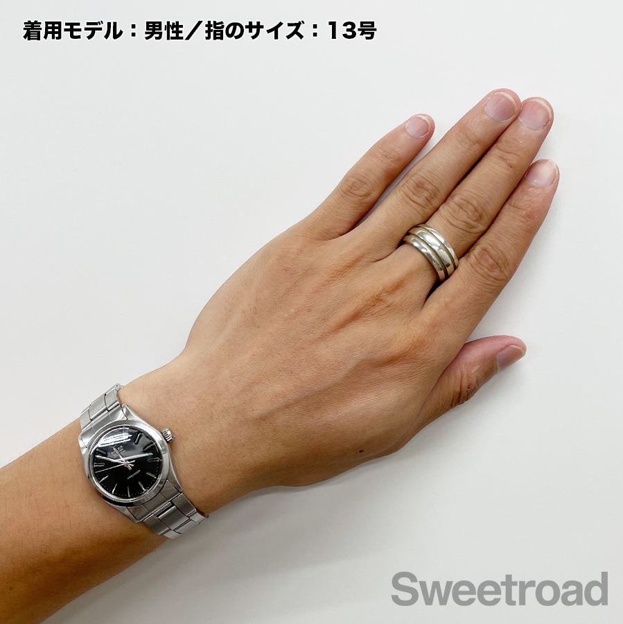 マイマイ　Tiffany & Co. グルーブドダブルラインリング　16号 マイマイ様専用 Tiffany & Co. グルーブドダブルラインリング 16