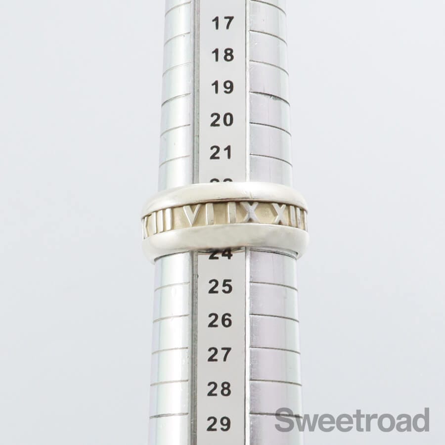 【極美品】ティファニー　アトラスリング　23号　925 メンズ/レディース 極美品】ティファニー アトラスリング 23号 925 メンズ