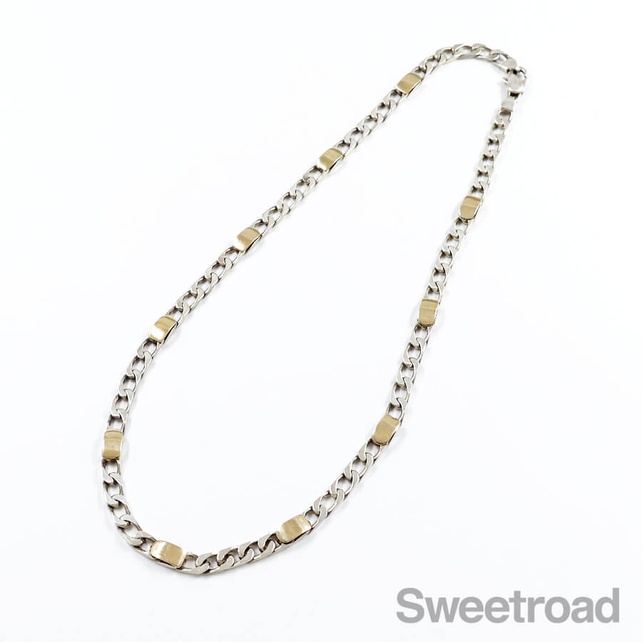 ティファニー チェーンネックレス 18KYG・925シルバー w-31934