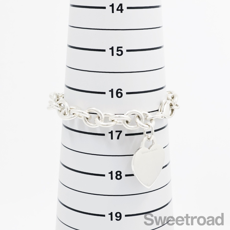 【美品】19cmTiffany ティファニー ハートタグ ブレスレット SV TIFFANY&Co. ティファニー リターントゥティファニー ハートタグ