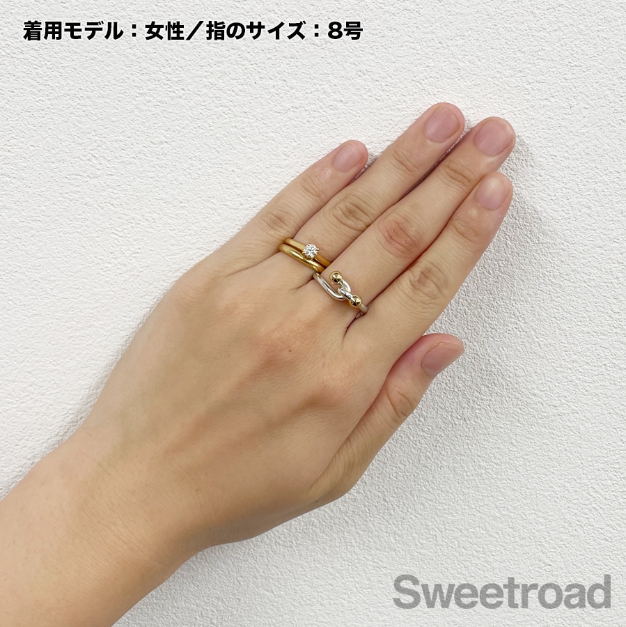 ティファニー フックアンドアイ ダブルアイリング 10号