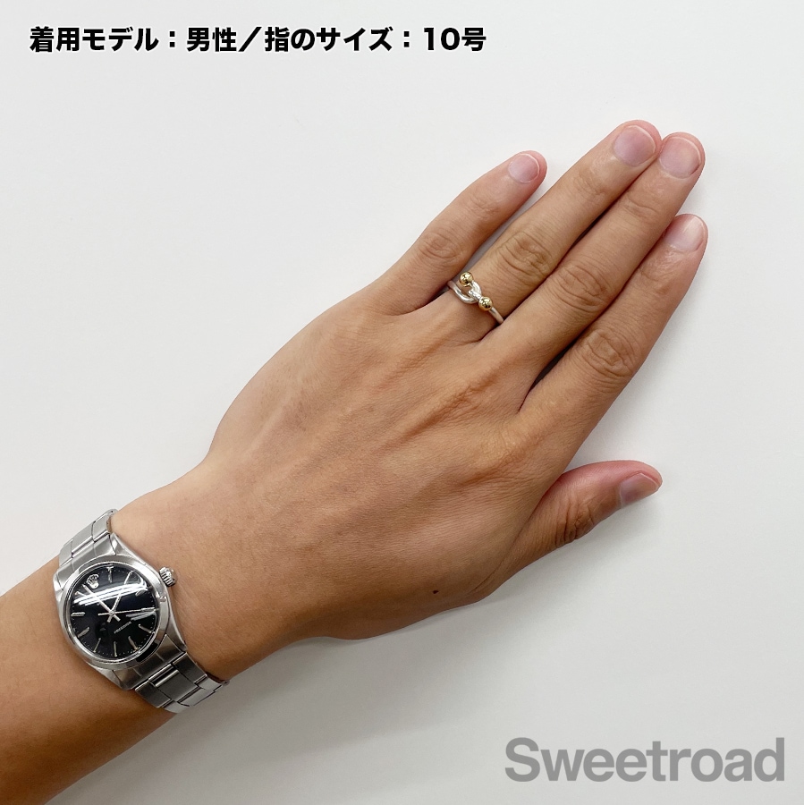 ティファニー フックアンドアイ ダブルアイリング 10号