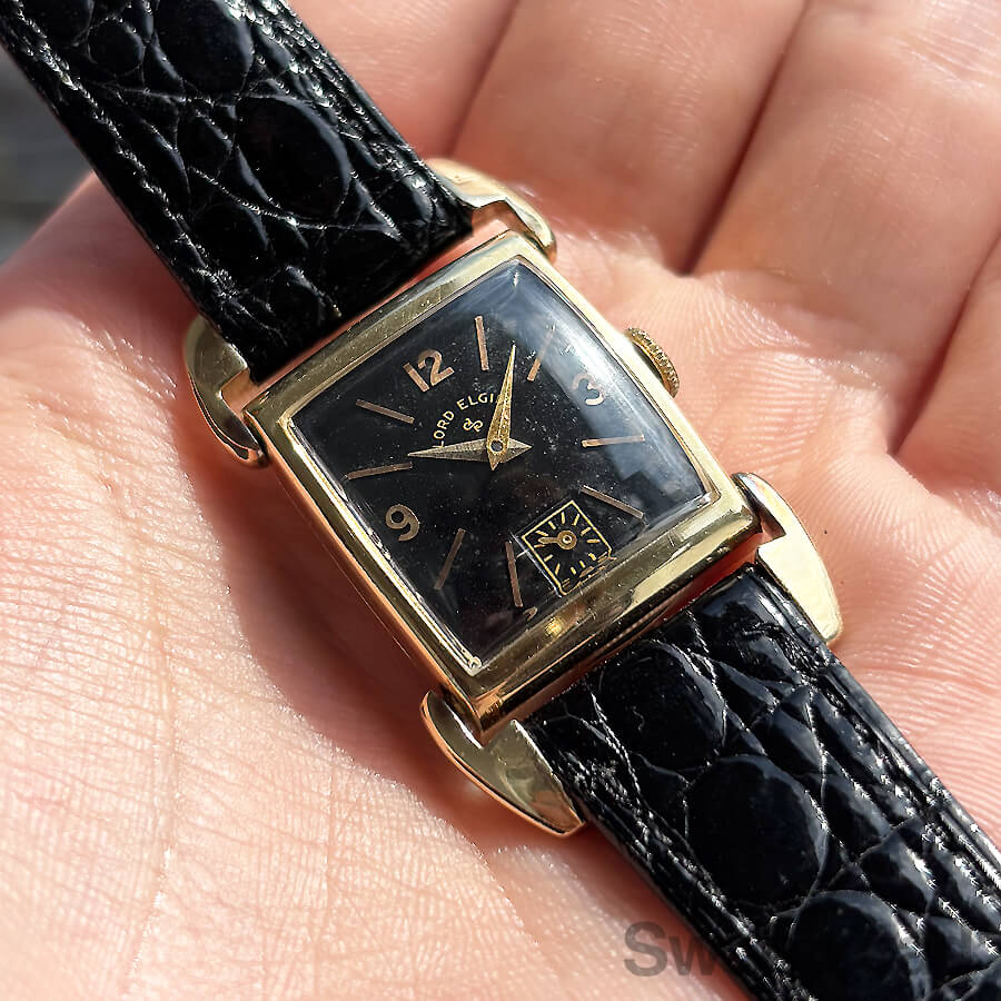 【月末限定値下】【1950年代】ロードエルジン 14K金張USA製 手巻き腕時計 HA-3889| ロード・エルジン エルジン 1950年代 希少ファンシーケース