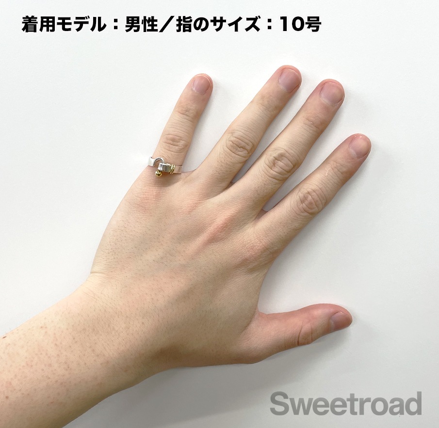 かうかう　新品Eaphi エフィ　ワイドゴールドリング　13号 ティファニー フックアンドアイ フラットワイヤーリング 13号