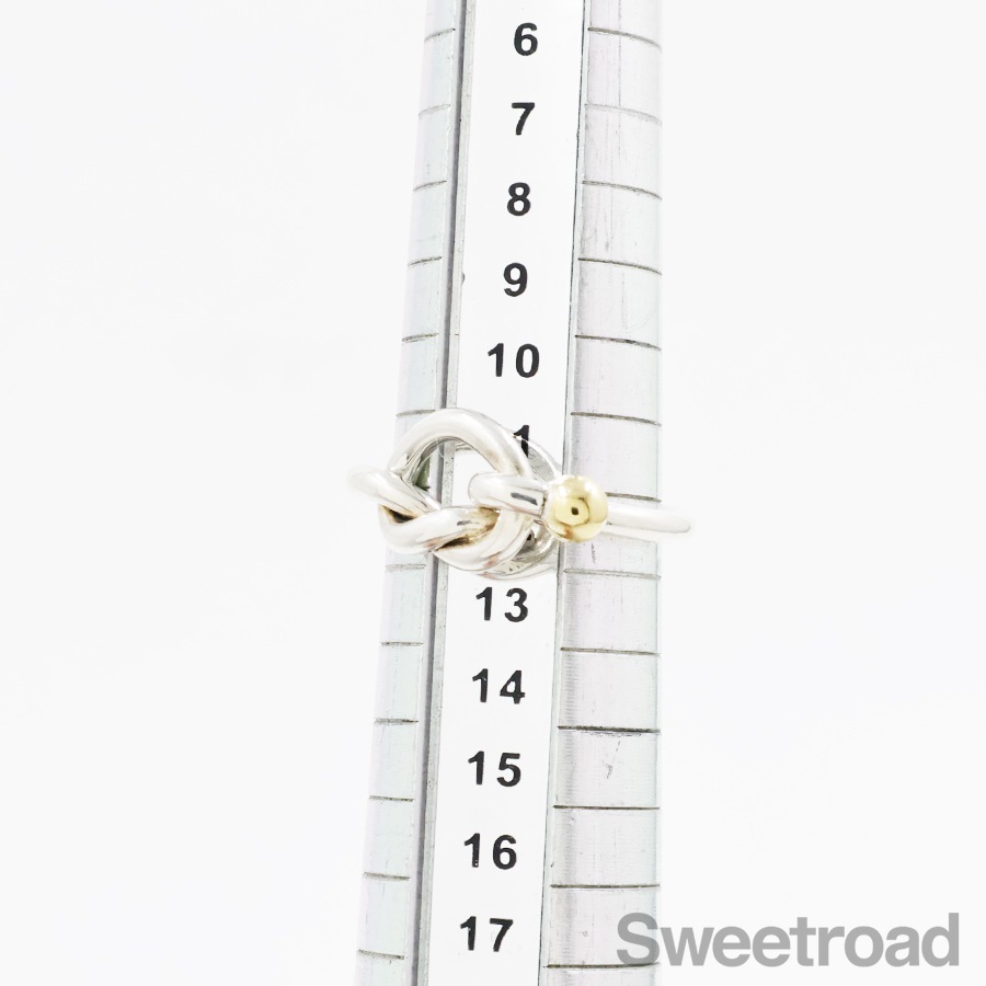 Tiffany&Co.ティファニーフック&アイ ラブノットリング 925/750 TIFFANY&Co. ＜9.5号＞ティファニー TIFFANY フック＆アイ ラブ