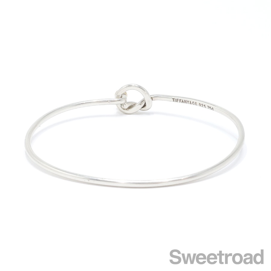 【Tiffany 】ティファニー　バングル　フック＆アイ　ラブノット 極美品✨TIFFANY ティファニー バングル ラブノット フック＆アイ