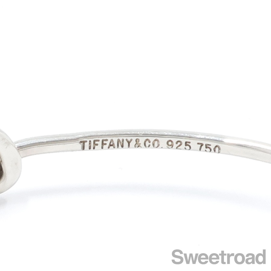 美品Tiffany ティファニー ラブノット フック＆アイ バングル 極美品✨TIFFANY ティファニー バングル ラブノット フック＆アイ