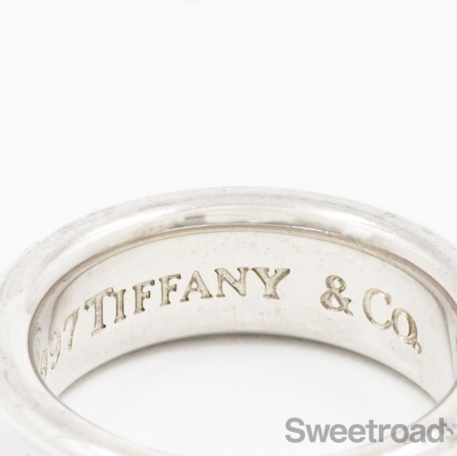 美品 ティファニー ニューヨーク ノーツナローリング ビンテージ リング 12号 TIFFANY&CO ティファニー ノーツナローリング ニューヨーク
