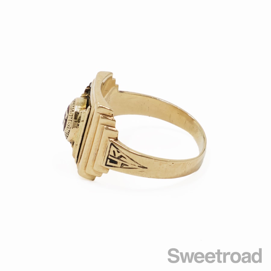 カレッジリング 10KYG 18号 SOUTH DIVISION HS 1943年製 | スイート