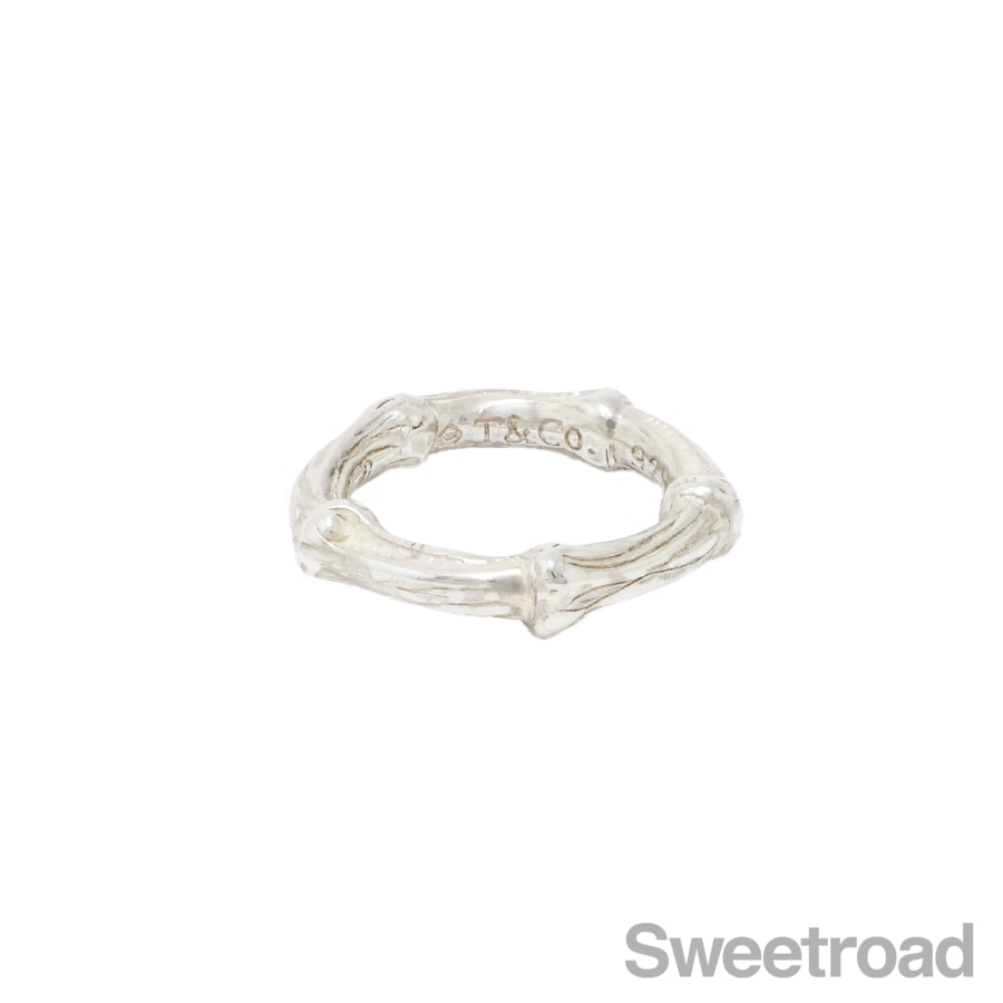 【TIFFANY&Co】鏡面仕上げ　バンブーリング　8号　希少　廃盤ヴィンテージ TIFFANY&Co】鏡面仕上げ バンブーリング 8号 希少 廃盤