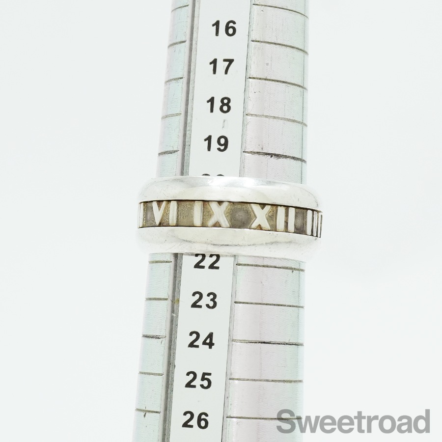 【美品】21.5号 Tiffany ティファニー アトラス ワイドリング 925 TIFFANY & Co. ティファニー アトラスワイドリング 指輪