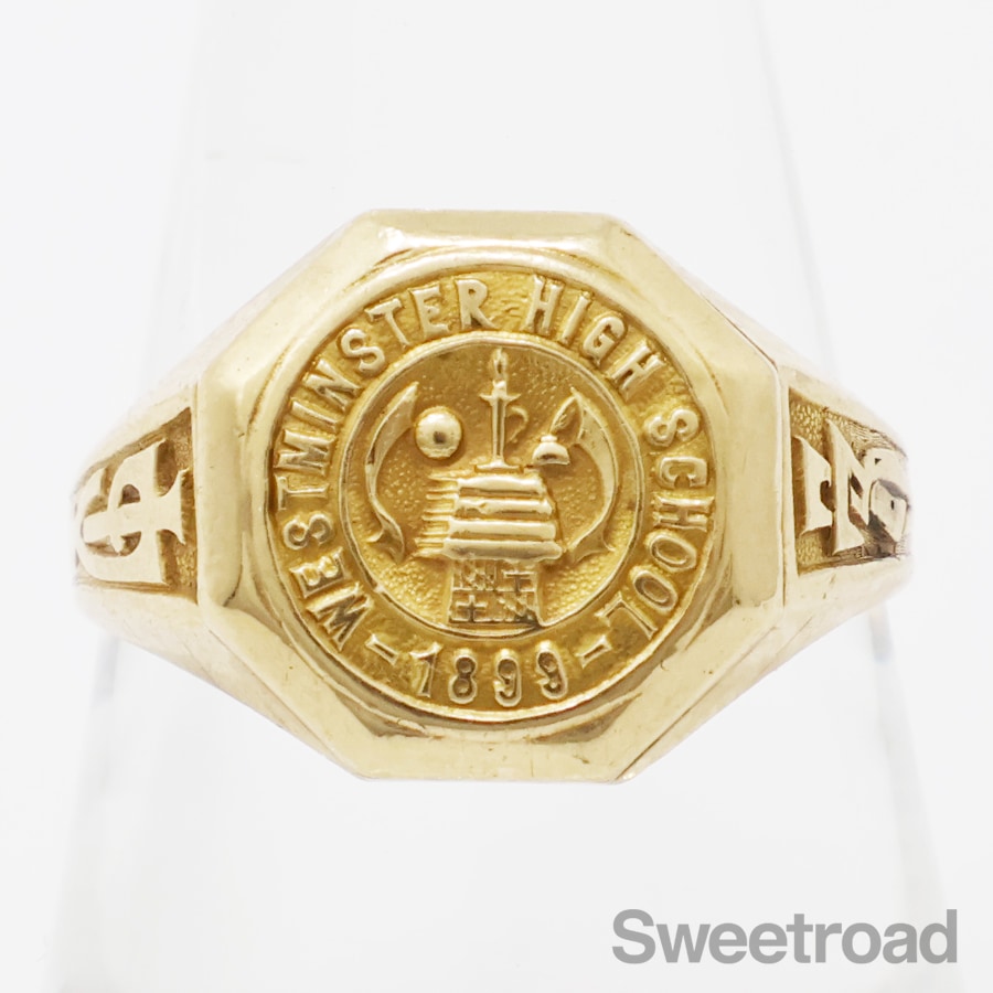 カレッジリング 10KYG 20.5号 WESTMINSTER HS 1937年製 | スイート