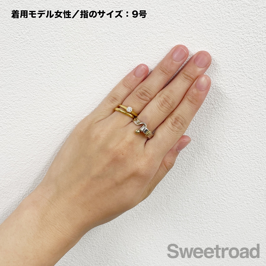 ティファニー フックアンドアイ フラットワイヤーリング 12号
