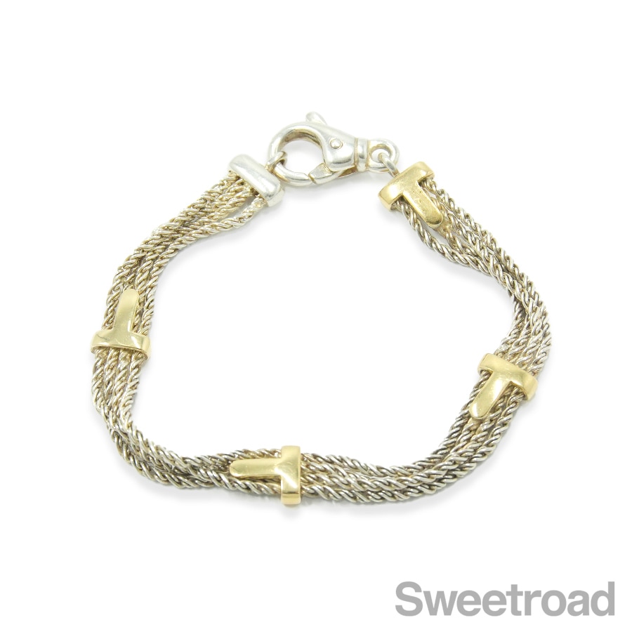 美品　ヴィンテージティファニー　TIFFANY ワイド　ロープチェーン　ブレス Tiffany & Co. - 美品 ヴィンテージティファニー TIFFANY ワイド