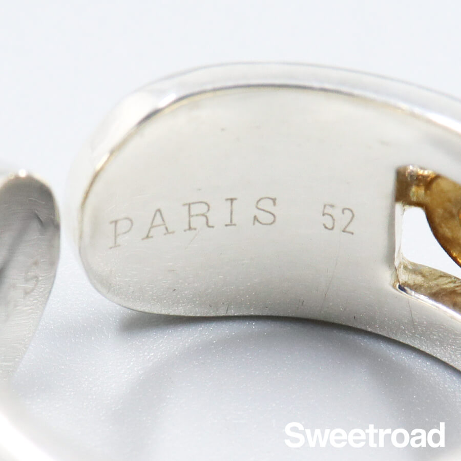 エルメス シェーヌダンクル アンシェネリング 18KYGコンビ 52サイズ w