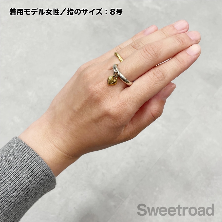 ティファニー ハートロックドロップチャームリング 12号