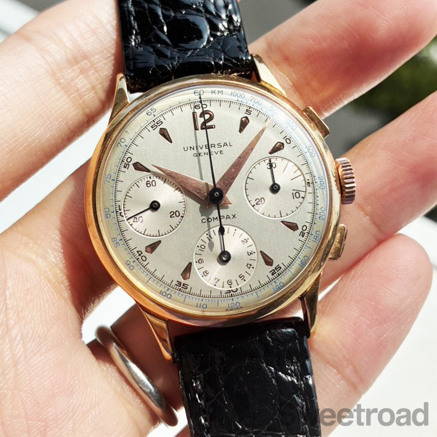 ユニバーサル ジュネーブ コンパックス 18K Ref.12491 1957-59年製