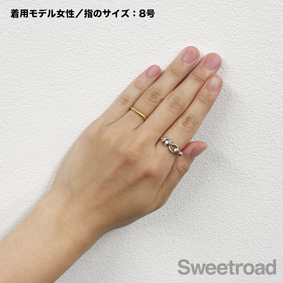 ティファニー フックアンドアイ フラットワイヤーリング 9号