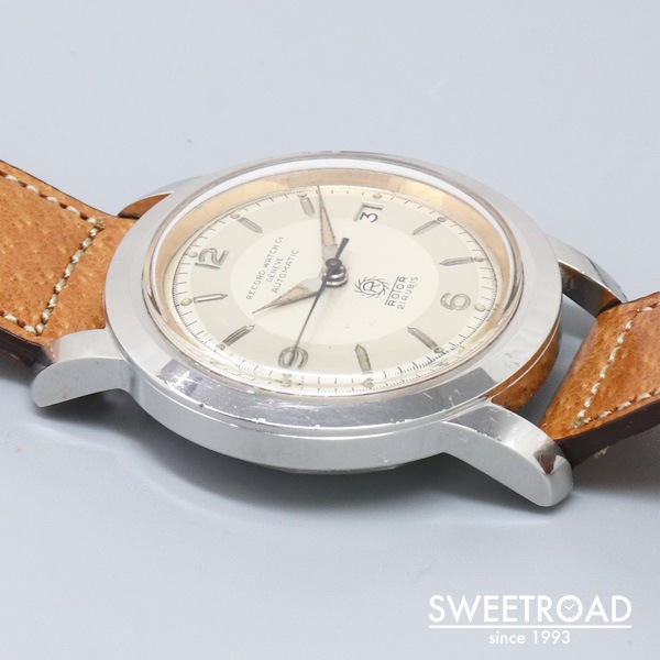 【希少】RECORD WATCH Co/レコード ウォッチ カンパニー 手巻き クロノ ムーンフェイズ アンティーク ジャンク品