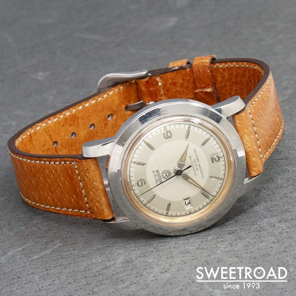 【希少】RECORD WATCH Co/レコード ウォッチ カンパニー 手巻き クロノ ムーンフェイズ アンティーク ジャンク品