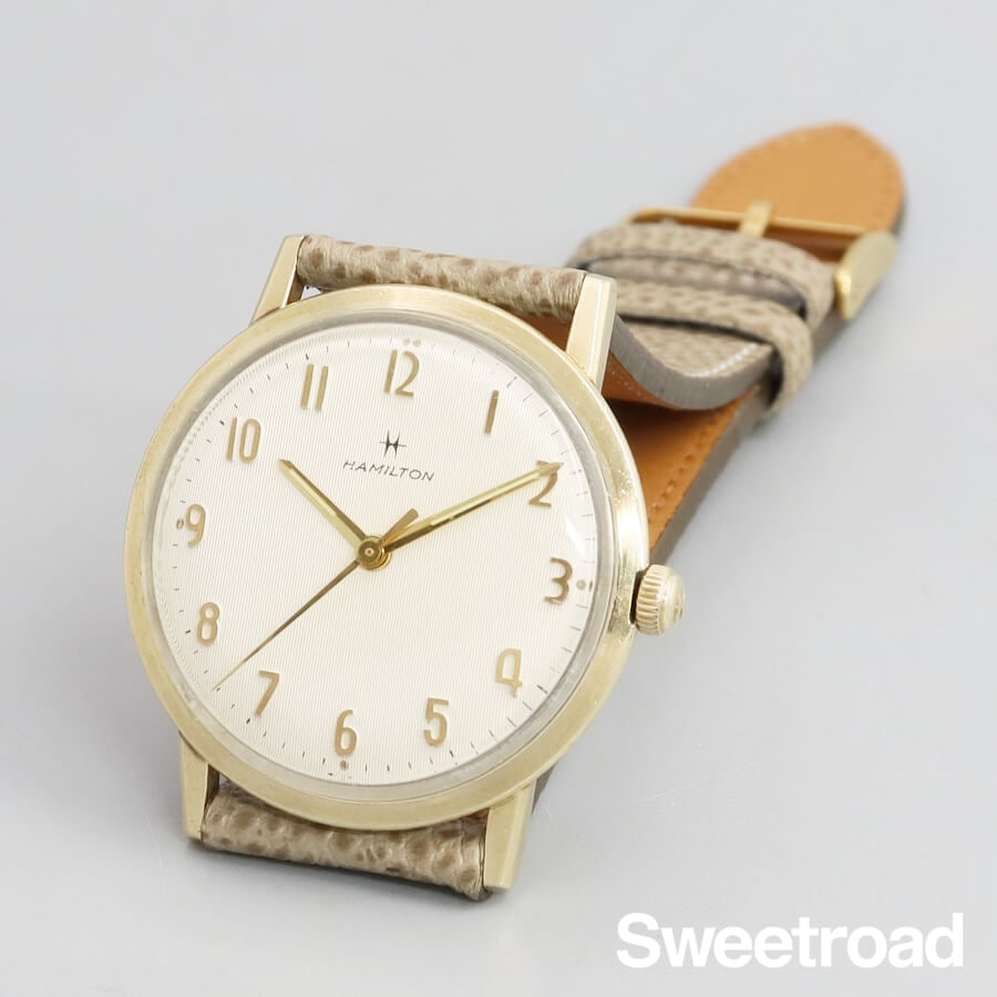 ハミルトン ギョーシェ文字盤 10KRGP 1960年代 w-30762