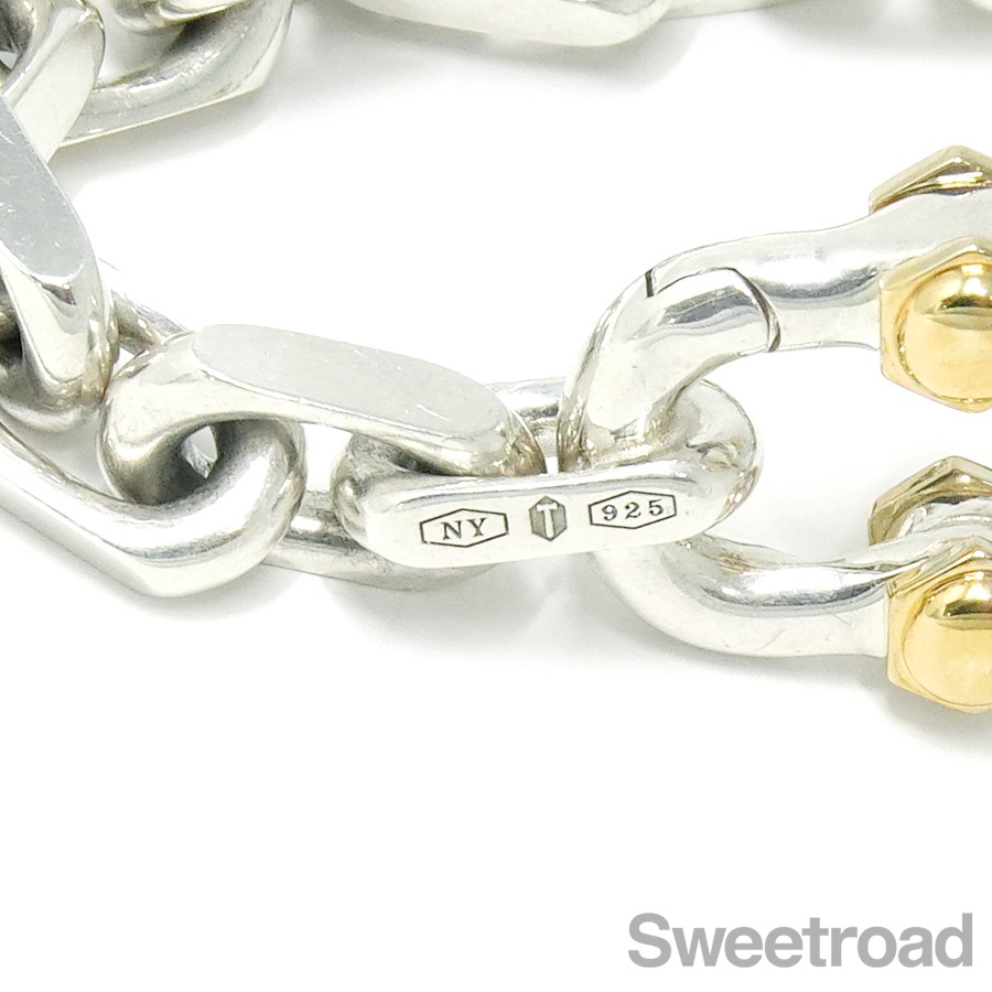 ティファニーメイカーズ　ワイドチェーン　ブレスレット【美品/23年1月購入】 TIFFANY&Co.（ティファニー） メイカーズ ワイド チェーン