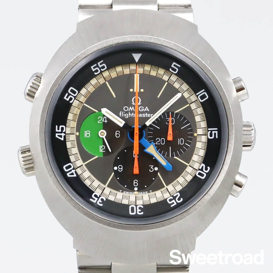 【希少】オメガ フライトマスター 前期｜ワンオーナー・元箱・保証書付 オメガ フライトマスター 前期型 Ref.145.013 1971年製 w-28600