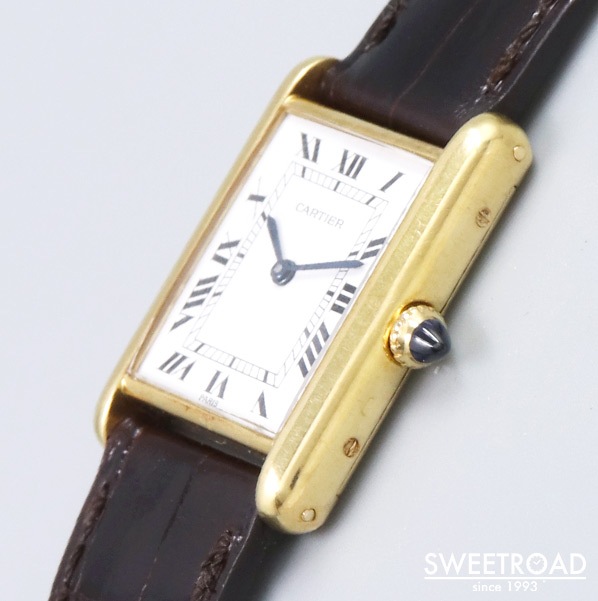 【OH済】Cartier TANK LM K18 金無垢　腕時計　クォーツ カルティエ タンクルイ カルティエ LM 18K YG / CARTIER Tank