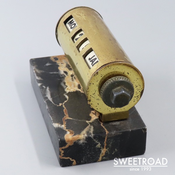 パークシャーマン ヴィンテージデスクカレンダー 天然石台座 1960年代