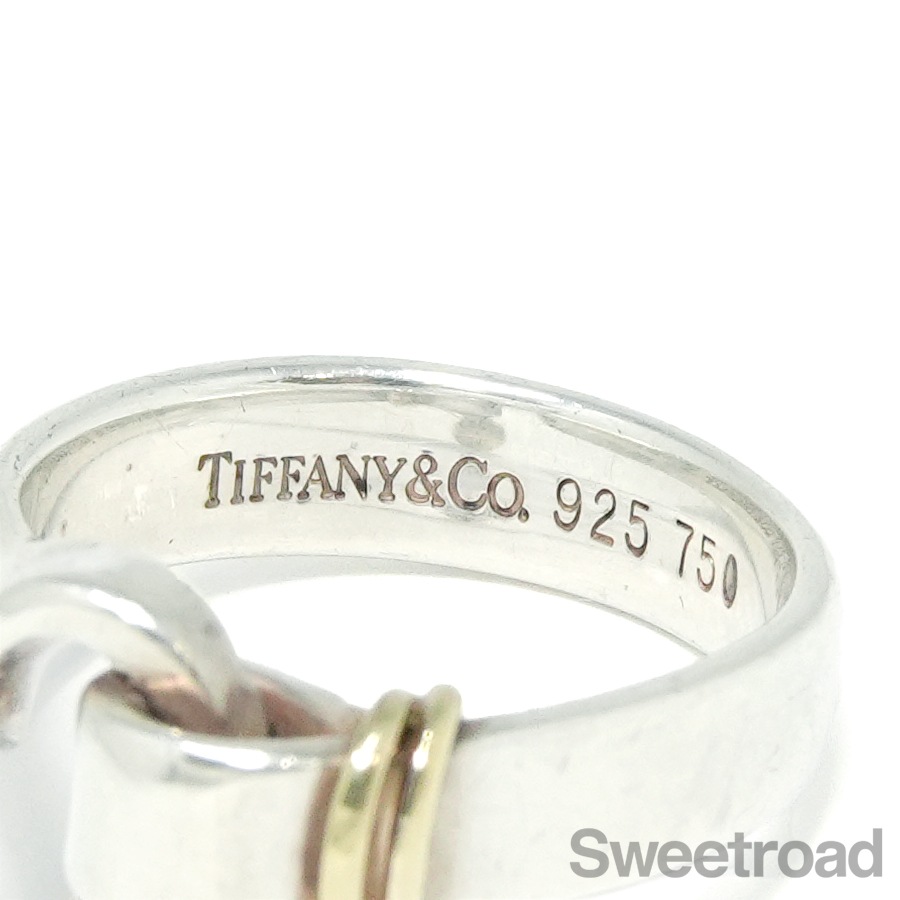 ティファニー フックアンドアイ フラットワイヤーリング 8号