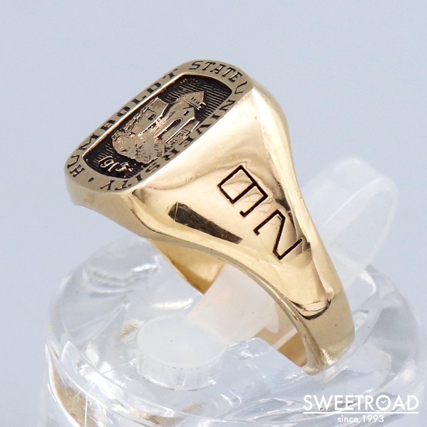 josten 10k リング　12号 JOSTEN ジャスティン 10K カレッジリング 1964年 ホワイト