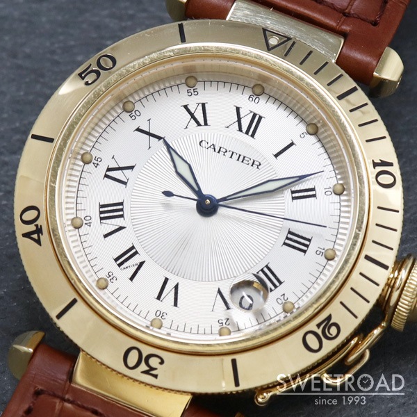 銀座店【CARTIER／カルティエ】パシャ・38mm／18KYG／Ref.1027／W3007456／w-25894gnz