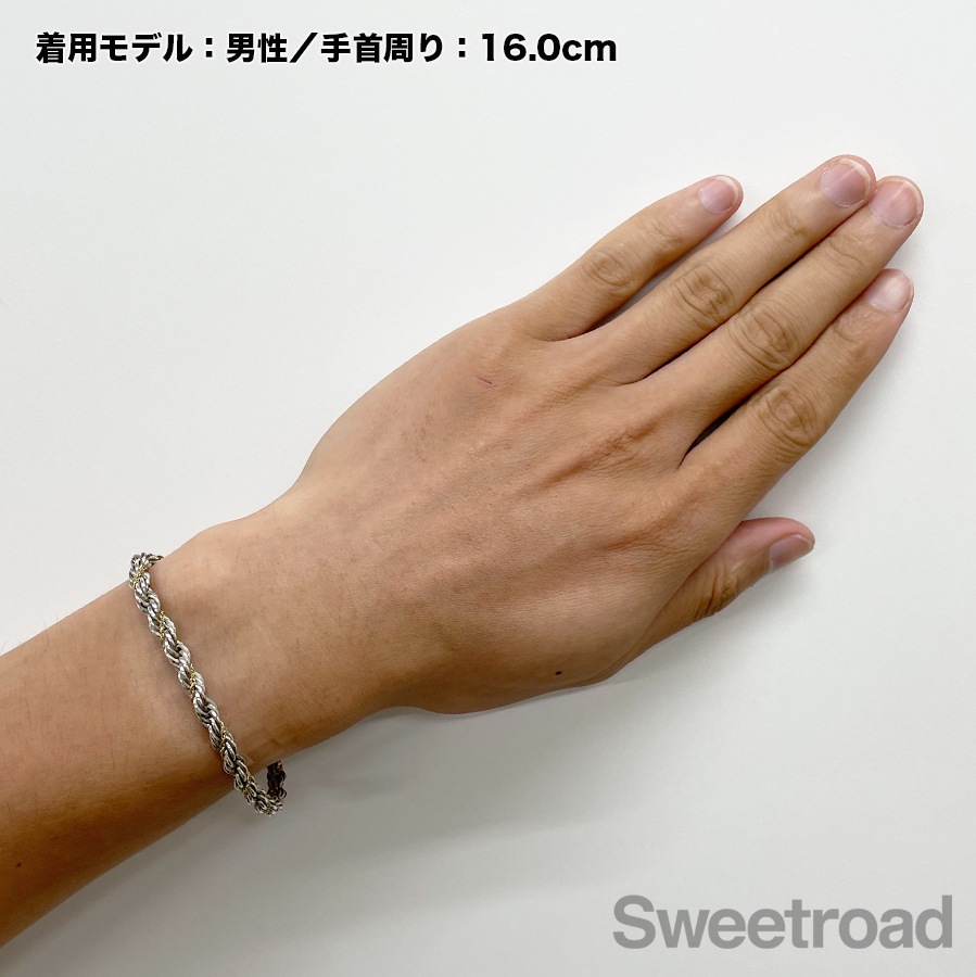 18K ツイストチェーン ブレスレット DiamondHearts ブレスレット ツイストチェーンブレスレット