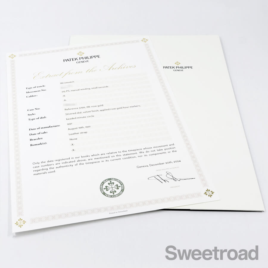 パテック・フィリップ カラトラバ Ref.3796R 1991年製 | スイート