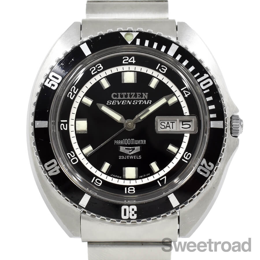 【デッドストック？精度良好】Citizen セブンスター ダイバー タグ取説付き デッドストック？精度良好】Citizen セブンスター ダイバー タグ