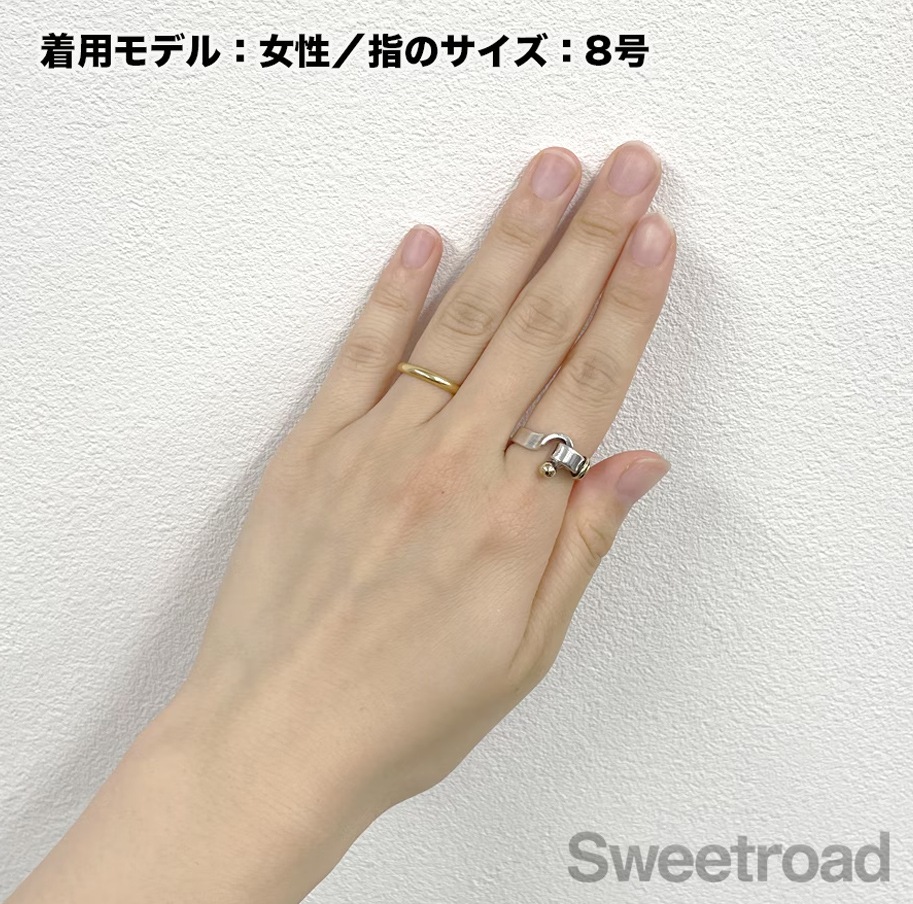 ティファニー フックアンドアイ フラットワイヤーリング 10号