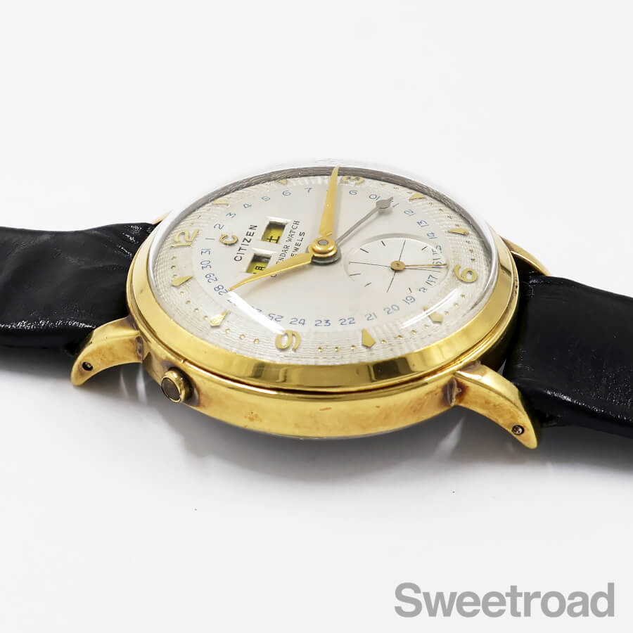 ブルーカレント100β 【極美品】 商談中 シチズン トリプルカレンダー 14KGF 1951年製 | スイート