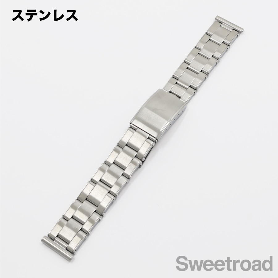 エクステンション　ブレスレット　17mm ステンレス　時計用　未使用 17mmエクスパンション（伸縮）リベットブレス | BAND・PARTS
