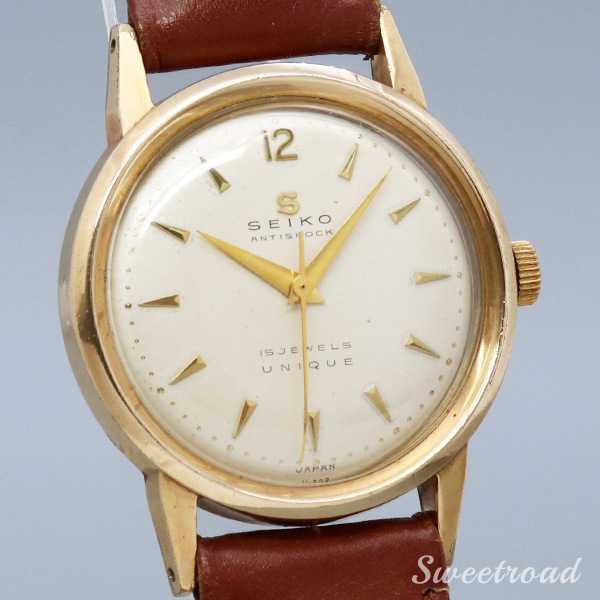 SEIKO SUPER ヴィンテージ 15石 メンズ 腕時計 手巻 Sマーク セイコー スーパー 15石 Ref.13011 へびSマーク SS ラウンド