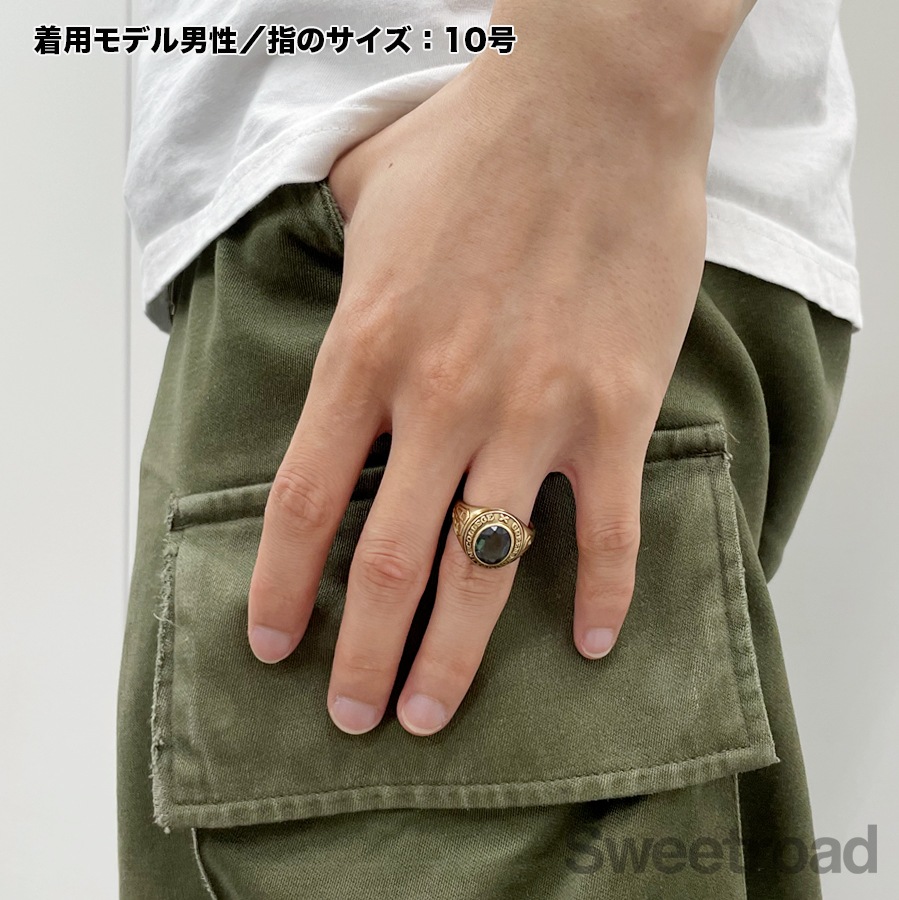 1907 カレッジリング ヴィンテージ カレッジリング 22号 ドーム型 DENFELD HS 1995年製 w-29047gnz