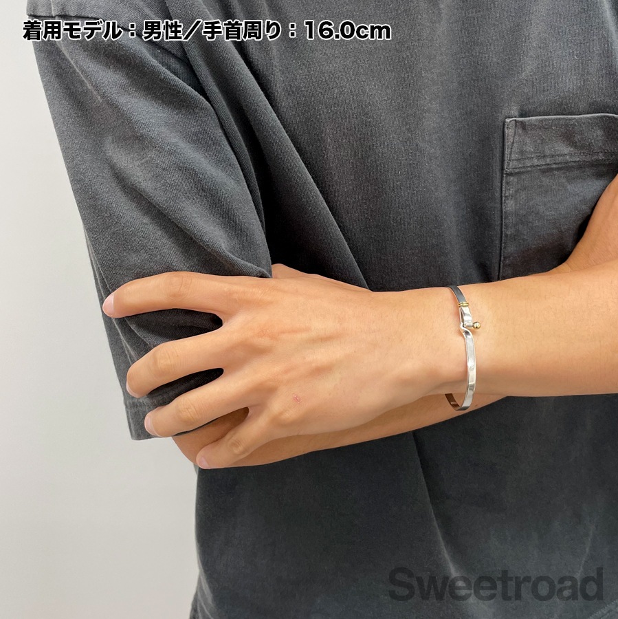 最終値下げ Tiffany & Co. フックデザイン バングル TIFFANY & CO.】ティファニー フック&アイバングル SV925 K18