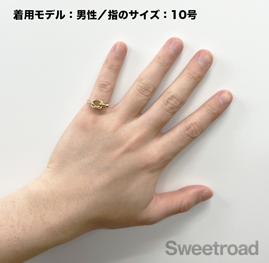 ティファニー フックアンドアイ ラブノットリング 12号 18KYG