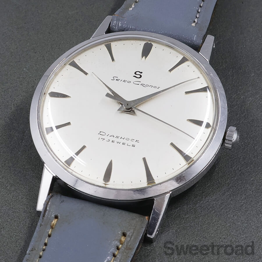 【稼働】Seiko Chronos 1960手巻き時計 ホワイト セイコー クロノス 最初期型 Ref.J14017 1958年製 | スイートロード