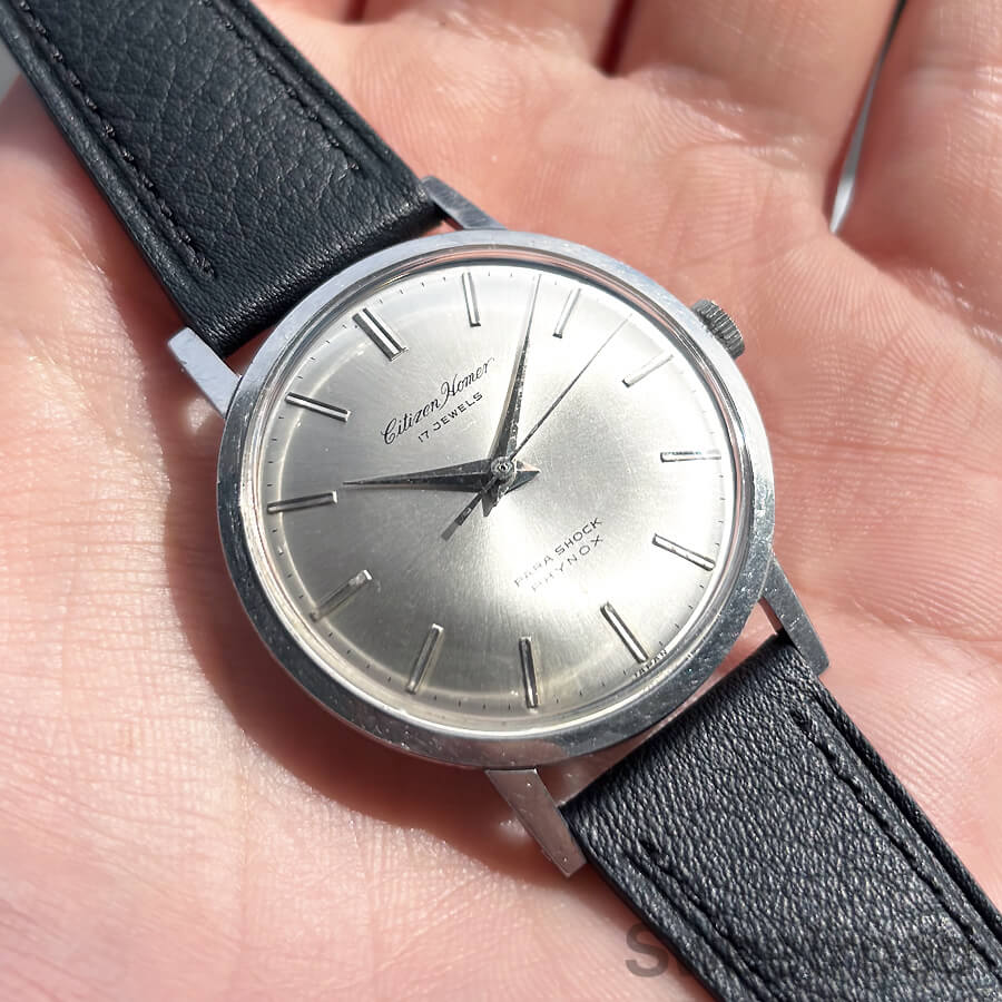 貴重/デッドストック ◆シチズン ホーマー ◆HO5150302　17石/純正ベルト付き 手巻きメンズ腕時計 シチズン ホーマー 1979年製 手巻き 国鉄 門鉄