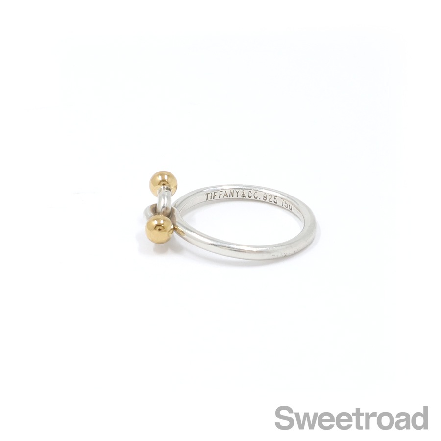 ティファニー フック＆アイ リング 13号 ヴィンテージ　袋付き ティファニー フックアンドアイ ダブルアイリング 13号 | スイート