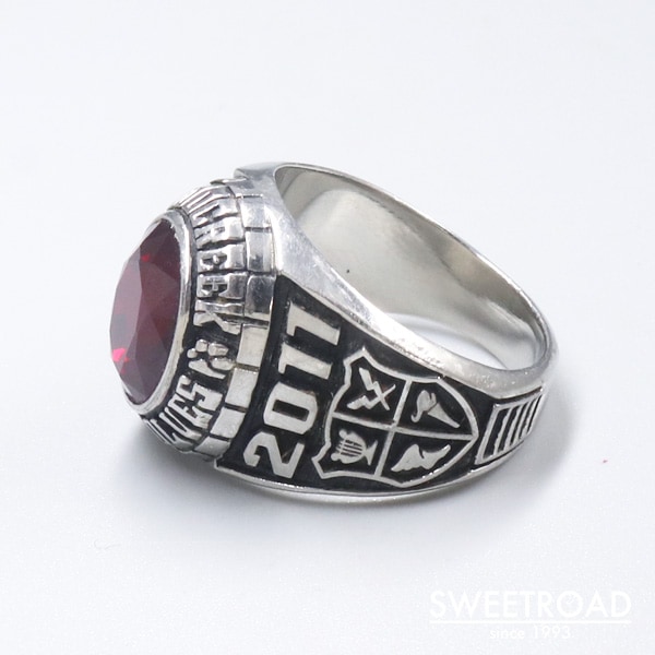 カレッジリング 18号 合金 ドーム型 WOODCREEK TIMBERWOLV 2011年製 w