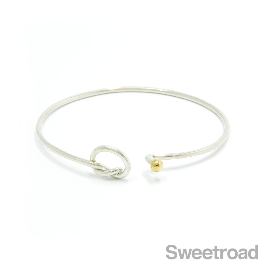 ティファニー バングル ラブノット フック&アイ Tiffany & Co. フック&アイ750/925 ラブノットバングル