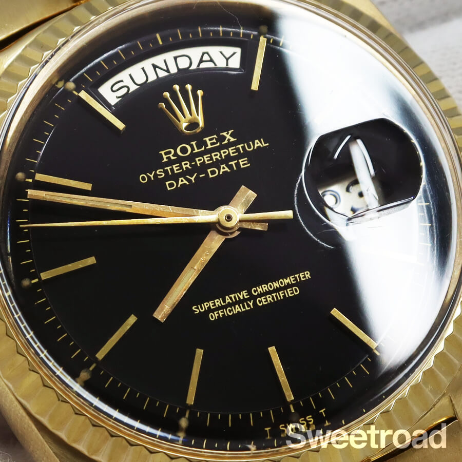 ロレックス デイデイト Ref.1803 ブラックミラー 18KYG 1964年製